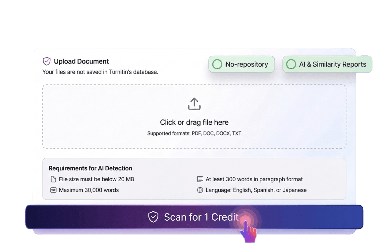Turnitin Checker Interface